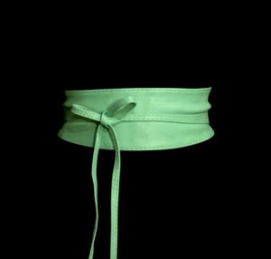 Cintura liscia “Amber” verde salvia