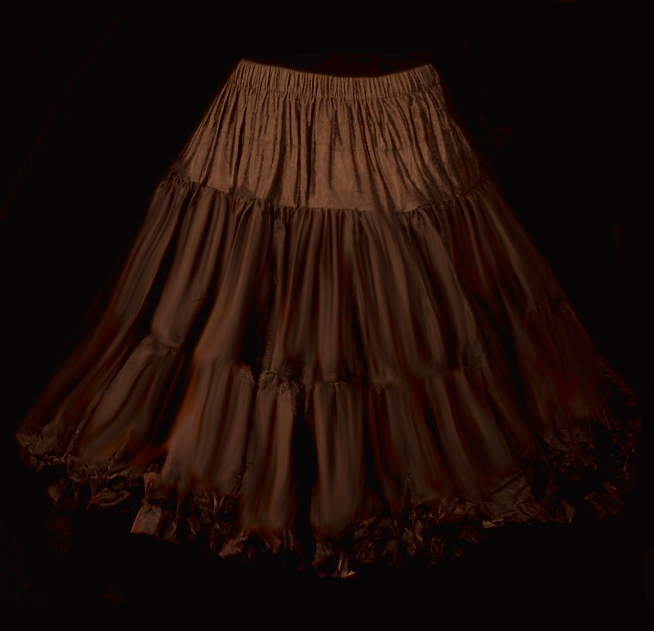 Sottogonna regolabile organza marrone