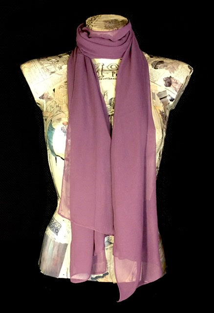 Foulard chiffon tinta unita ametista