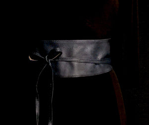Cintura liscia “Amber” blu scuro