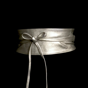 Cintura liscia “Amber” argento