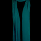 Foulard chiffon tinta unita petrolio