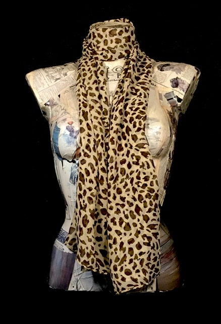 Foulard chiffon animalier